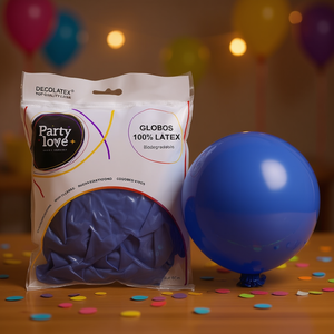 Palloncini in Lattice Blu per Feste, 30 Cm, Biodegradabili, Decorazioni per Feste - Product Image 3