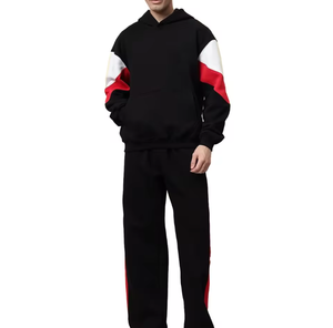 ชุดวอร์มผ้าฟลีซโพลีเอสเตอร์/คอตตอนแบบมีฮู้ด ระบายอากาศได้ดี เหมาะสำหรับฤดูหนาว สไตล์ลำลอง สตรีทแวร์  สามารถสั่งทำได้ - Product Image 1