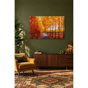 Impression sur toile Fida Orange Leaves Autumn Path - Product Image 1