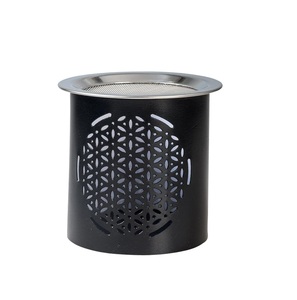 Brûleur d'encens minimaliste en métal noir à fente verticale avec dessus en maille en acier inoxydable, brûleur d'aromathérapie moderne, best-seller - Product Image 4