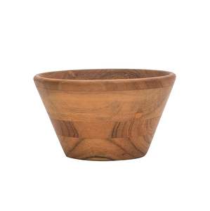 Bol de service en bois rond artisanal de haute qualité, bol en bois pour servir des collations, plateau de service pour fruits - Product Image 1