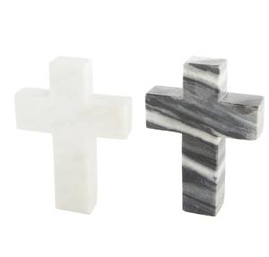 Croix en marbre moderne ornement Art maison mur corde cintre artisanat pierre naturelle artisanat croix - Product Image 6