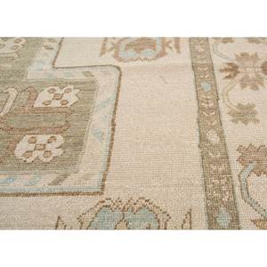 Tapis en laine noués à la main Erbe, couleur ivoire, épaisseur 10 mm, style Tabriz, rectangulaires à motifs médaillon, pour la maison, salon, chambre à coucher, chambre d'adolescent - Product Image 3