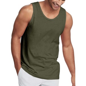 Camiseta sin Mangas para Hombre, Nuevo Diseño, Cuello Redondo, Transpirable, de Algodón, Color Personalizado, Talla Grande, Estilo Deportivo - Product Image 1
