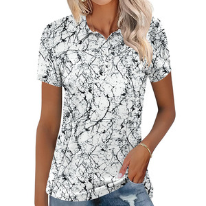 Polos vierges à sublimation pour femmes Polos personnalisés avec logo brodé Polo de golf Vêtements de travail pour femmes - Product Image 2