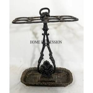 Rustique Vintage Art Designer entièrement de haute qualité plaqué or robuste en métal fait porte-parapluie et support du fournisseur indien - Product Image 2