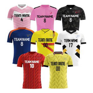 Camiseta de Fútbol de Tailandia 2026 al por Mayor, Uniforme de Fútbol para Hombre en Rosa y Negro, Sublimada, Ropa Deportiva - Product Image 1