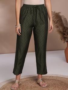 <b>women</b> ethnic Floral Embroidered Regular silk Kurta with <b>Trousers</b> & With Dupatta indian pakistan salwar kameez - Product Image 4