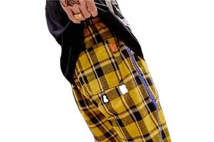 กางเกงผ้าฝ้ายย้อมเส้นด้ายทรงปกติสำหรับผู้ชาย สวมใส่สบาย เหมาะสำหรับทำงาน เดินทาง และมีสไตล์ - Product Image 2