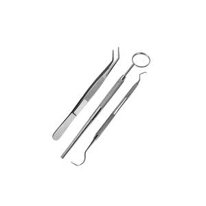 Kit de herramientas dentales de 3 piezas, Instrumentos dentales certificados CE hechos a mano de acero inoxidable para dentistas - Product Image 4