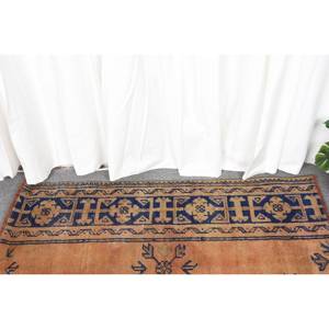 Vintage 16x4ft tapis turc classique Orange noir Design laine grande surface Rectangle Patchwork peluche Haliack Latex pour couloir chambre - Product Image 2