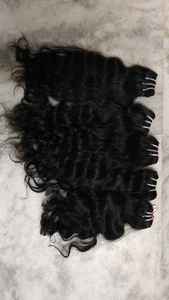 Precio al por mayor Paquetes de cabello indio crudo Proveedores, Paquetes de cabello alineado con cutícula virgen Tejido, Extensión de cabello humano estirado Doble - Product Image 4