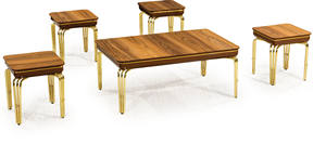 Table basse en métal Rosse, MDF durable + métal, design moderne contemporain antique, décoratif, montage facile pour la maison - Product Image 4