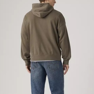 เสื้อฮู้ดดี้ผู้ชายคุณภาพสูง ผ้าฝ้ายฟลีซ 100% สำหรับฤดูหนาว ไซส์ใหญ่ ไม่หดตัว ด้านหน้าสีพื้น เป็นมิตรกับสิ่งแวดล้อม รับผลิตแบบ ODM - Product Image 4