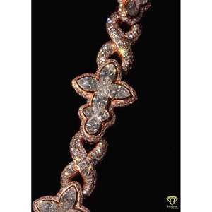 Venta CALIENTE 11mm 925 Plata esterlina con Moissanite Ready Stock Cuban Link Hip Hop Fancy Diamond Cadena de eslabones cubanos - Product Image 5