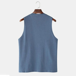 Vente en gros pour hommes Débardeur en coton Gilet décontracté en tricot respirant avec impression de logo personnalisée - Product Image 1