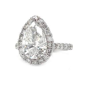 Pera Cut Lab Grown Diamonds 925 Silver Fine Classic Style IGI Certified Wedding Party Anillos para mujeres - Product Image 3