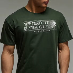 2025 hommes surdimensionné Streetwear T-Shirt transfert impression 100% coton personnalisé Premium couture longue vente en gros fil teint tricoté - Product Image 1