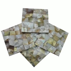 Sous-verres de table décoratifs modernes en nacre, sous-verres en coquille faits à la main de qualité supérieure, logo personnalisé, table à manger, hôtel et usage domestique - Product Image 2