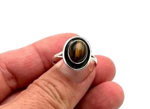 Bague classique bijoux pour femmes argent Boho Style bijoux 925 argent Sterling oeil de tigre pierres précieuses bague à la main cadeau pour femme - Product Image 1