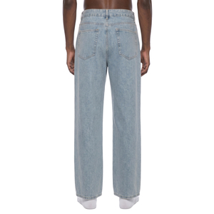 Jeans de Pierna Recta de Cintura Alta con Lavado Vintage para Mujer y Hombre, Ropa Casual de Calle - Product Image 5
