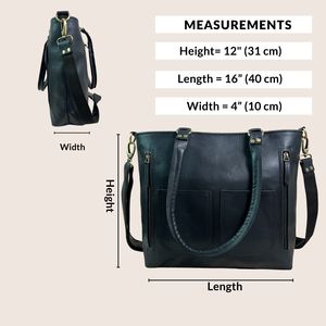 Bolso de hombro elegante de cuero genuino para mujer, ligero con múltiples bolsillos y cierre de cremallera para uso diario - Product Image 6