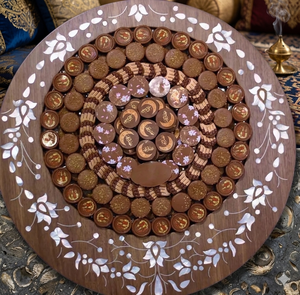 <b>Chocolate</b> Toffee Tray Mother of Pearl and Wood Inlay Tray Best for Eid <b>Ramadan</b> Giveaway Gifts Direct Factory Wholesale Resin - Product Image 1