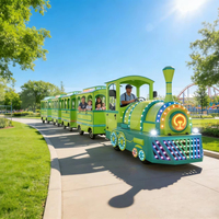 Train sans rails en acier Nova Rides, équipement de parc d'attractions TLT-FT1 pour 24 personnes, train électrique de tourisme, train de dessin animé