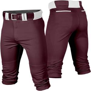 Pantalon de baseball personnalisé direct d'usine avec rayures latérales pantalon de sport athlétique personnalisé respirant pantalon de baseball de l'équipe de jeunes hommes - Product Image 4