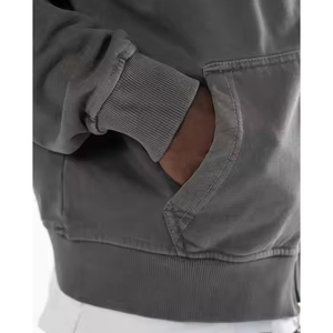 Sweats à capuche zippés pour hommes personnalisés, en polaire de haute qualité, respirants, unis, teints en fil, doublés, pour le sport en plein air, décontractés, streetwear - Product Image 3