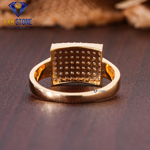 Anillo de oro amarillo con diamante de corte redondo TDW 0,65 de Lab-Stone/Anillo de diamantes de lujo/Color DE LA EF-VS - Product Image 4