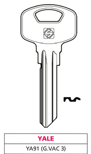 Chiave in ottone Ya91 (g. Vac 3) Yale - Product Image 1