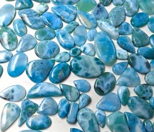 2025 alto grado pulido Natural Larimar piedra preciosa corte suave cabujón mezcla forma piedra preciosa suelta para la fabricación de joyas hermosas - Product Image 1