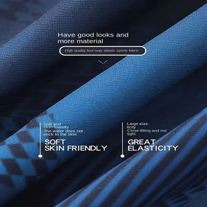 Pantalones cortos de playa de secado rápido con cordón de cintura Pantalones cortos de playa para hombre Pantalones cortos de baño de color sólido - Product Image 5