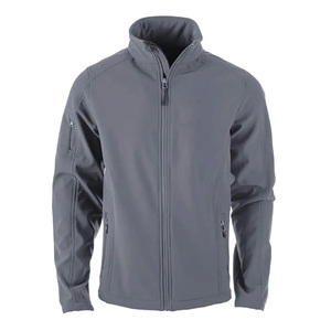 Chaquetas Softshell al aire libre ligeras personalizadas para hombres Chaqueta táctica impermeable a prueba de viento con sistema de bolsillo con cremallera completa - Product Image 4