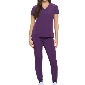 Tenues d'hôpital personnalisées avec broderie, infirmière, mode, coupe ajustée, tissu sergé, uniformes unisexes, 65% coton, 35% polyester - Product Image 3