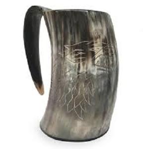 Taza de cerveza para beber con cuerno de buey Natural de alta calidad personalizada, taza para beber vikingo con cuerno de búfalo real, vajilla de exportación, tazas de cuerno - Product Image 5