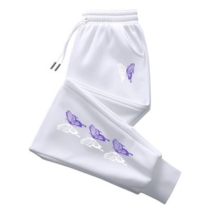 กางเกงขายาวสีดำมีเส้นสีขาวมองเห็นได้แสดงขายาวและบางมีกระเป๋าสไตล์ลำลองเล่นกีฬาได้ทุกวัน - Product Image 4