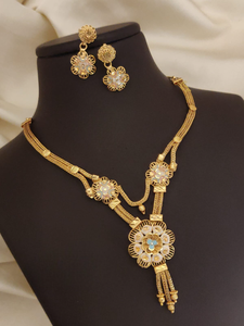 Ensemble de collier Rajwadi Mina pour femmes ensemble de collier traditionnel indien de luxe parfait pour le mariage, les occasions festives dernières conceptions - Product Image 5