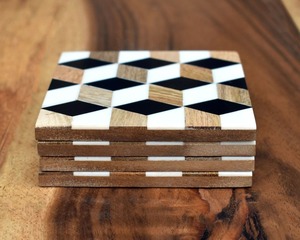 Posavasos de té de madera de lujo Posavasos de bebidas decorativos para regalos, bodas y restaurantes - Product Image 4