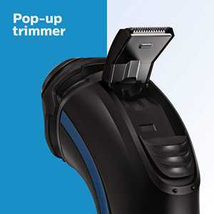 Rasoir électrique rotatif ergonomique noir rechargeable sur batterie pour le visage, étanche IPX7, idéal pour les voyages en camping-car - Product Image 6