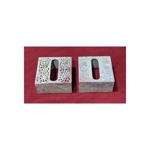 Handmade Beautiful Design Pure Soapstone Vintage Style <b>Wedding</b> Dinner Party Usage Newest <b>Tissue</b> Carving Box - Product Image 1