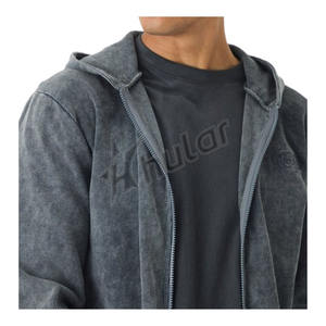Sudaderas con capucha bordadas Vintage para hombre Impresión digital personalizada Sudadera de lana de algodón al por mayor Teñido liso para la temporada de invierno - Product Image 3
