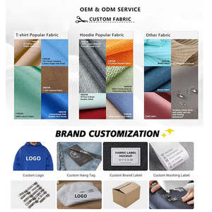 OEM Custom Hemp/Organic Cotton Winter Anti-Wrinkle Blue Denim Pullover for <b>Men</b> Boxy Formal Hooded Zip Rhinestone Front Logo - Product Image 5