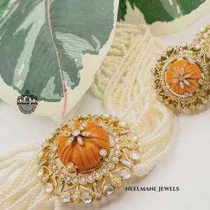 จี้และต่างหูมอสซาไนต์สีคอรัลและสีมรกต เครื่องประดับจี้และชาร์มสุดหรู - Product Image 6