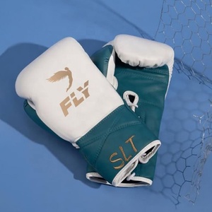 Wholesale cheap Price Personalized Design Fly Green Silver Sparring <b>Gloves</b> For Men Cowhide Leather Lace Up Sports MMA <b>Gloves</b> - Product Image 4