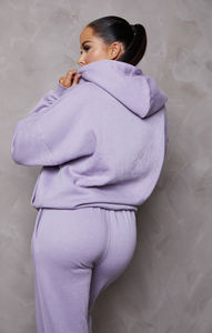 Haute demande 2 pièces femmes surdimensionné poche avant pull à capuche et survêtement à revers ensemble femmes 2 pièces survêtement sweat ensemble - Product Image 4