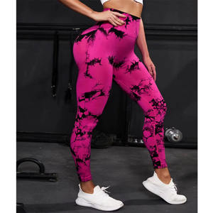 Vente en gros de vêtements de yoga pour femmes avec logo personnalisé leggings de sport avec poches latérales pantalon de fitness sans couture sur le devant leggings de yoga taille haute - Product Image 3