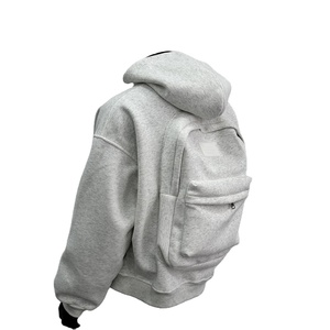 เสื้อฮู้ดแฟชั่นโอเวอร์ไซส์สำหรับผู้ชายกระเป๋าเป้สะพายหลังแบบลำลองมีซิปมีฮู้ดและสเวตเตอร์ใช้ได้ทั้งชายและหญิง - Product Image 3