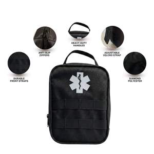 Kit di Pronto Soccorso Professionale Portatile con Tracolla Regolabile, Borsa Medica Vuota in Poliestere Resistente all'Acqua - Product Image 3